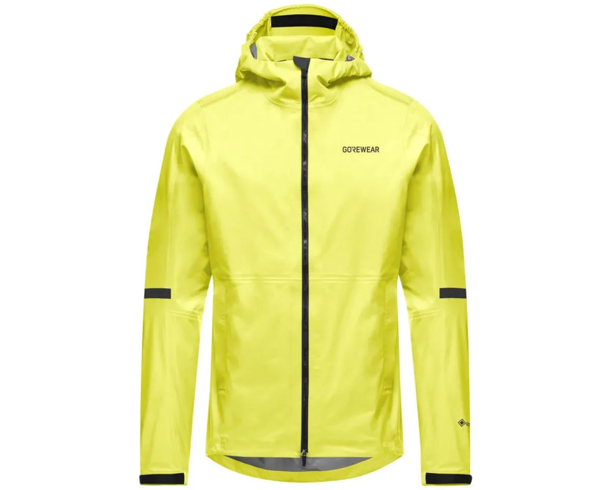 Gore Wear Jackets & Vests|High Vis & Reflective|Lupra Gore-Tex 2.0 Hooded Jacket (Black/Neon Yellow) (Men's) (L)