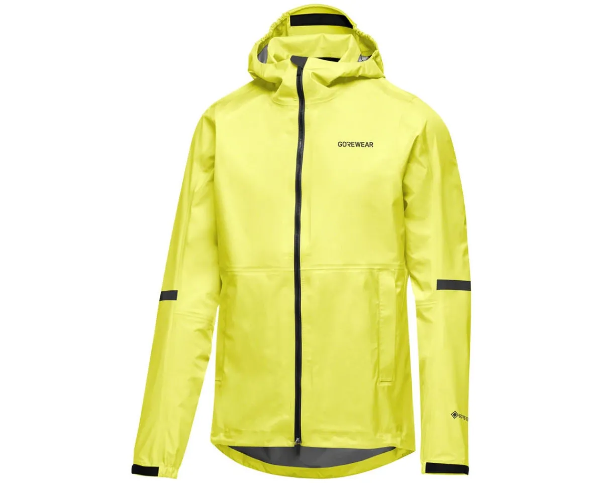 Gore Wear Jackets & Vests|High Vis & Reflective|Lupra Gore-Tex 2.0 Hooded Jacket (Black/Neon Yellow) (Men's) (L)