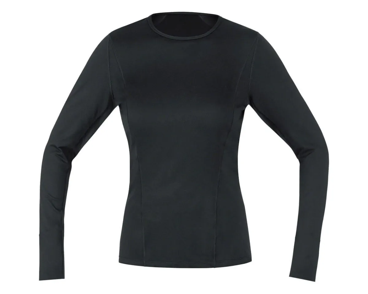 Gore Wear Women'S|Base Layers|M Base Layer Long Sleeve Shirt (Black) (Women's) (S)
