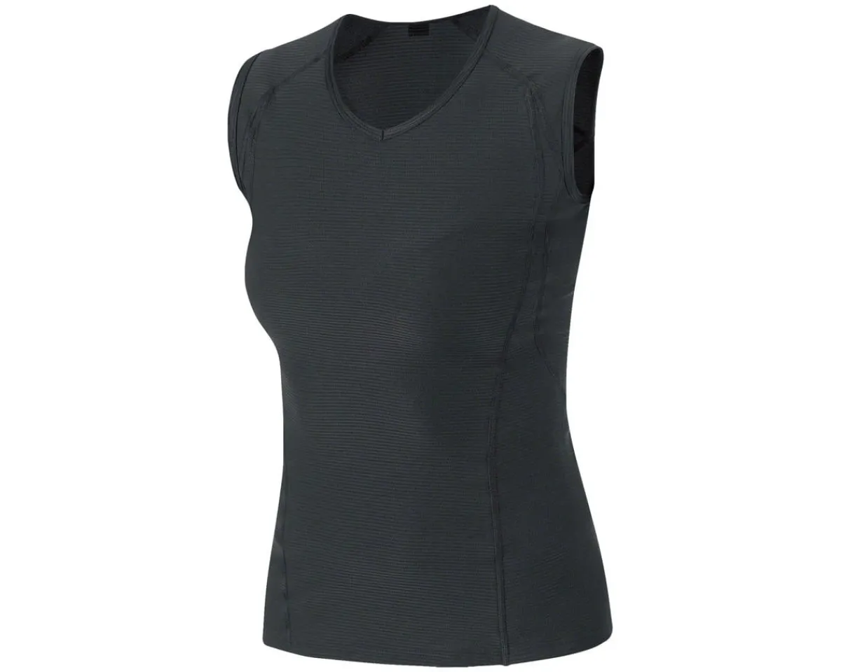 Gore Wear Women'S|Base Layers|M Base Layer Sleeveless Shirt (Black) (Women's) (S)