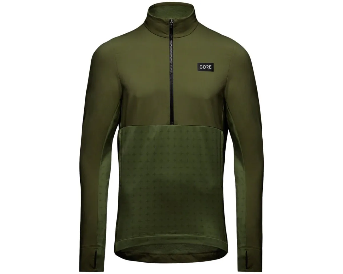 Gore Wear Jerseys|Men's Trail KPR Hybrid Long Sleeve Jersey (Utility Green) (S)
