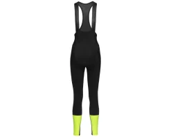 Gore Wear Women'S|High Vis & Reflective|Swiftride Thermo Bib Tights + (Black/Neon Yellow) (Women's) (L)