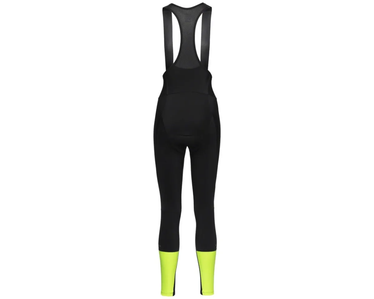 Gore Wear Women'S|High Vis & Reflective|Swiftride Thermo Bib Tights + (Black/Neon Yellow) (Women's) (L)