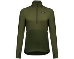 Gore Wear Women'S|Jerseys|Trail KPR Hybrid 1/2-Zip Jersey (Utility Green) (Women's) (S)