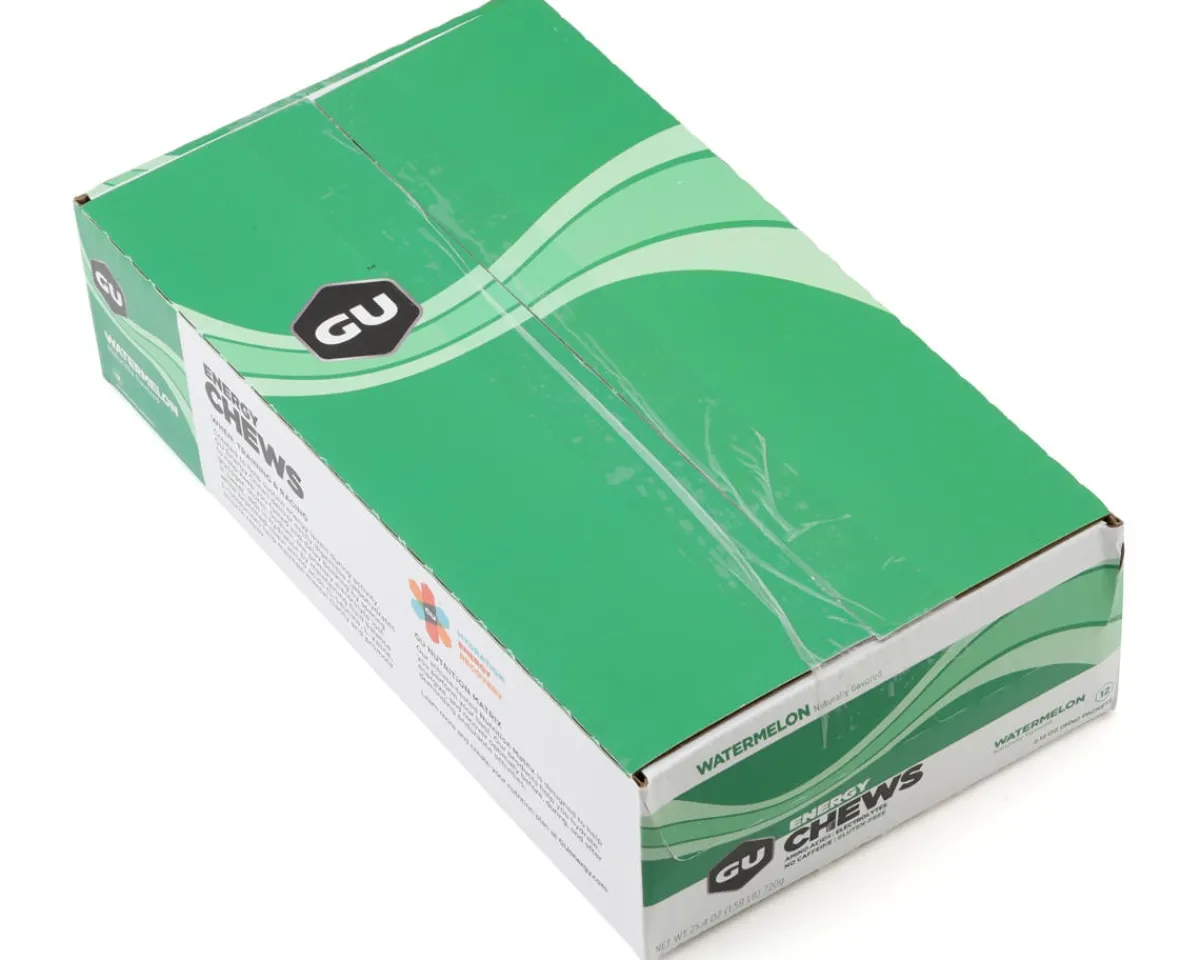GU Nutrition & Skin Care|Holiday Shopping|Energy Chews (Watermelon) (12 | 2.12oz Pouches)