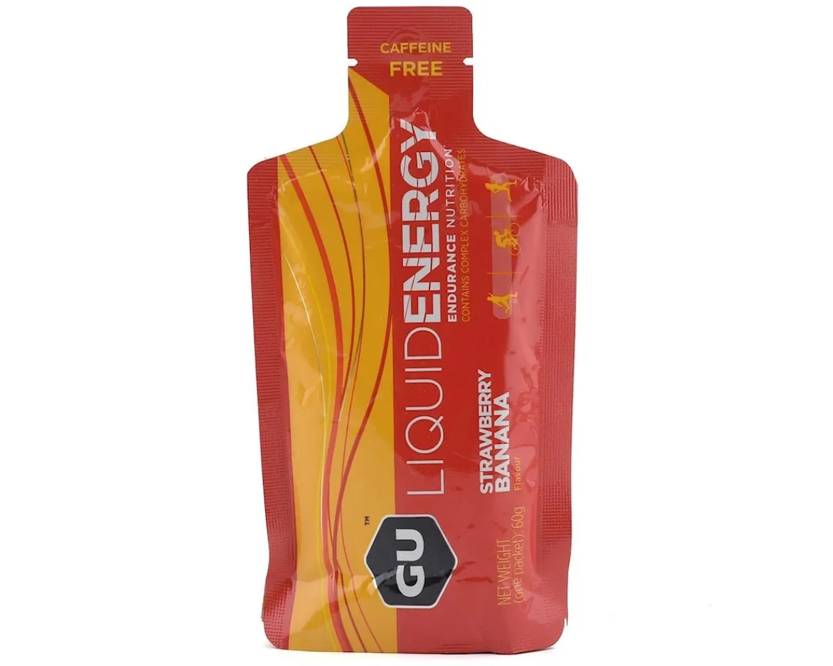 GU Nutrition & Skin Care|Liquid Energy Gel (Strawberry Banana) (12 | 2.1oz Packets)