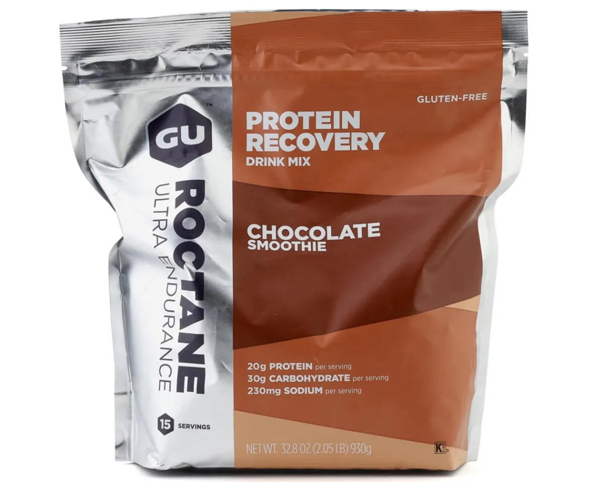 GU Nutrition & Skin Care|Roctane Protein Recovery Drink Mix (Chocolate Smoothie) (15 Serving Pouch)