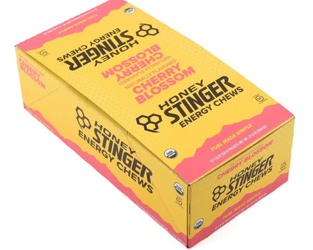 Honey Stinger Nutrition & Skin Care|Organic Energy Chews (Cherry Blossom) (12 | 1.8oz Packets)