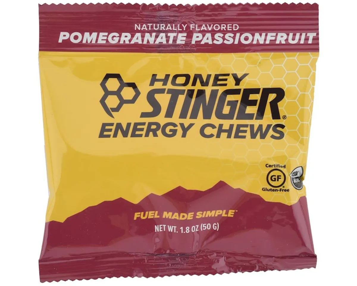 Honey Stinger Nutrition & Skin Care|Organic Energy Chews (Pomegranate Passion) (12 | 1.8oz Packets)