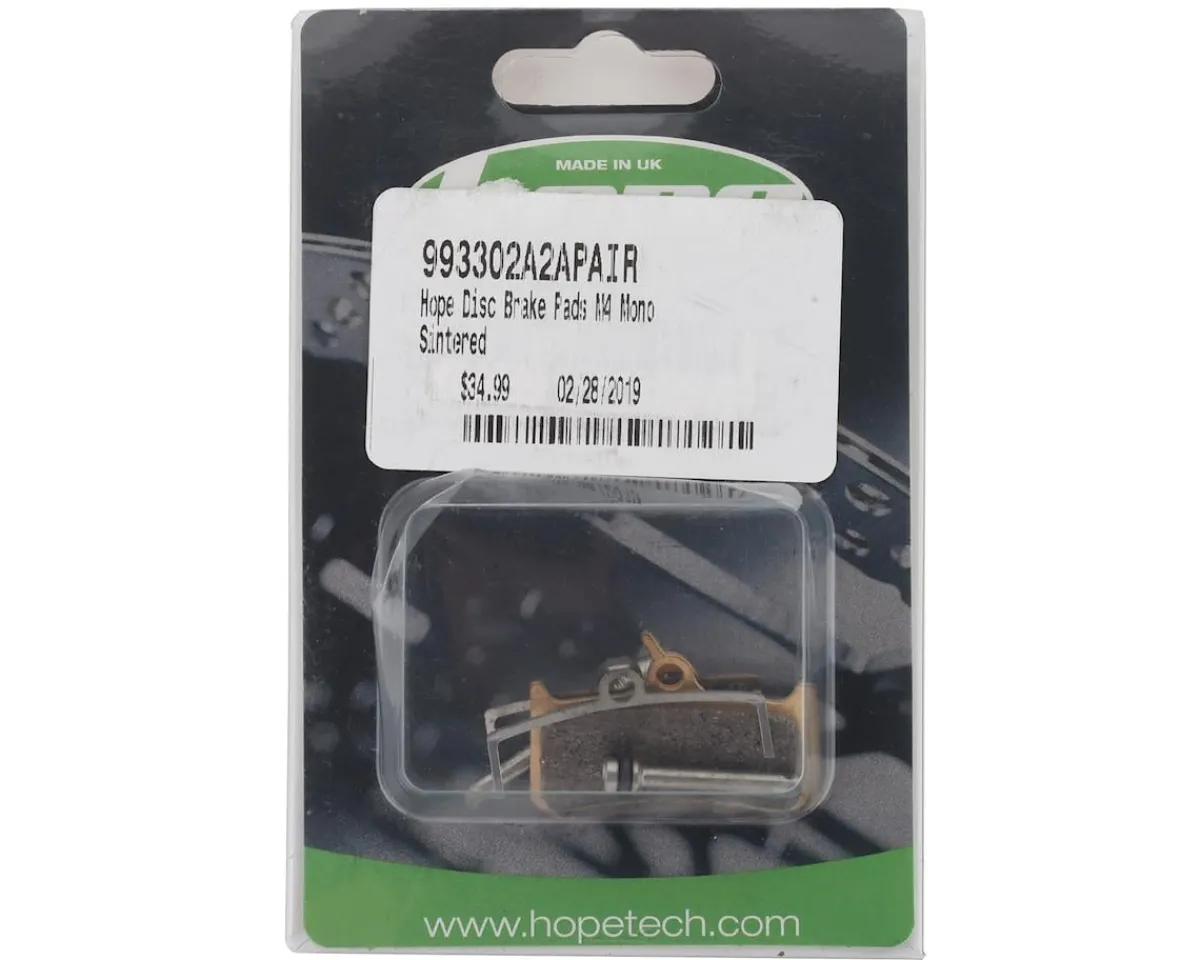 Hope Brakes|Factory Disc Brake Pads (2007+ Mono M4/2009+ Tech M4) (Sintered)