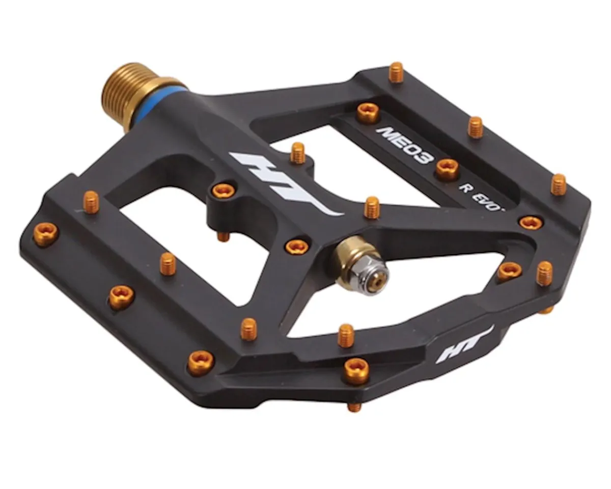 HT Pedals & Cleats|ME03 Evo Platform Pedals (Black) (Titanium Spindle)