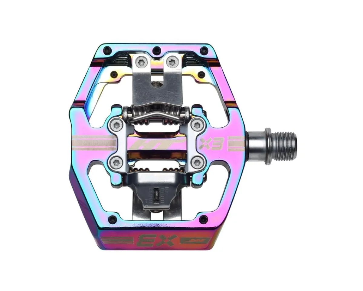 HT Pedals & Cleats|X3 Clipless Platform Pedals (Oil Slick) (9/16")