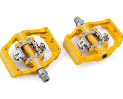 HT Pedals & Cleats|X2-SX Clipless BMX Platform Pedals (Gold) (9/16")