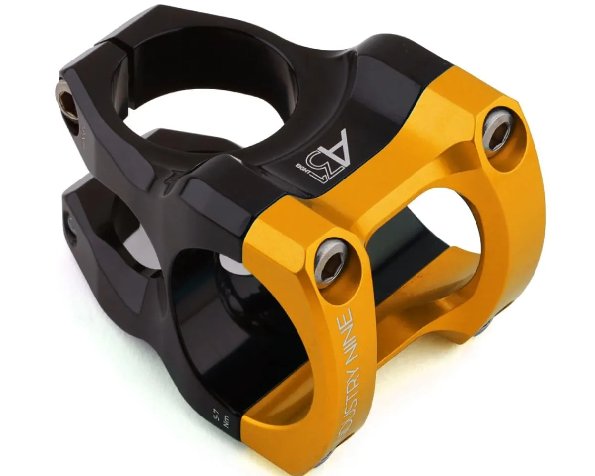 Industry Nine Stems & Parts|A318 Stem (Black/Gold) (31.8mm) (30mm) (8°)