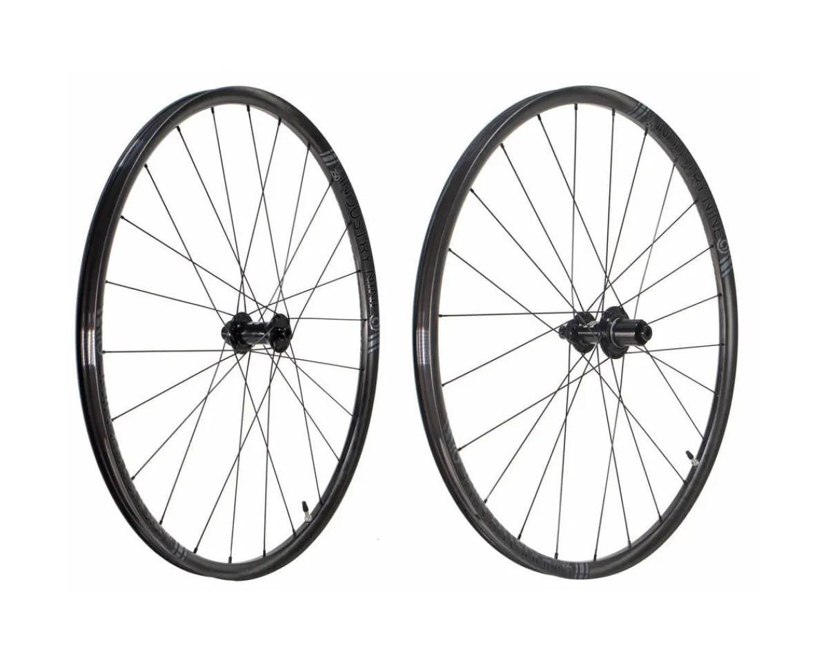 Industry Nine Wheels & Parts|1/1 Ultralite Carbon Gravel Wheelset (Black) (Shimano HG 11/12) (12x100mm, 12x142mm) (700c) (Centerlock) (Tubeless)