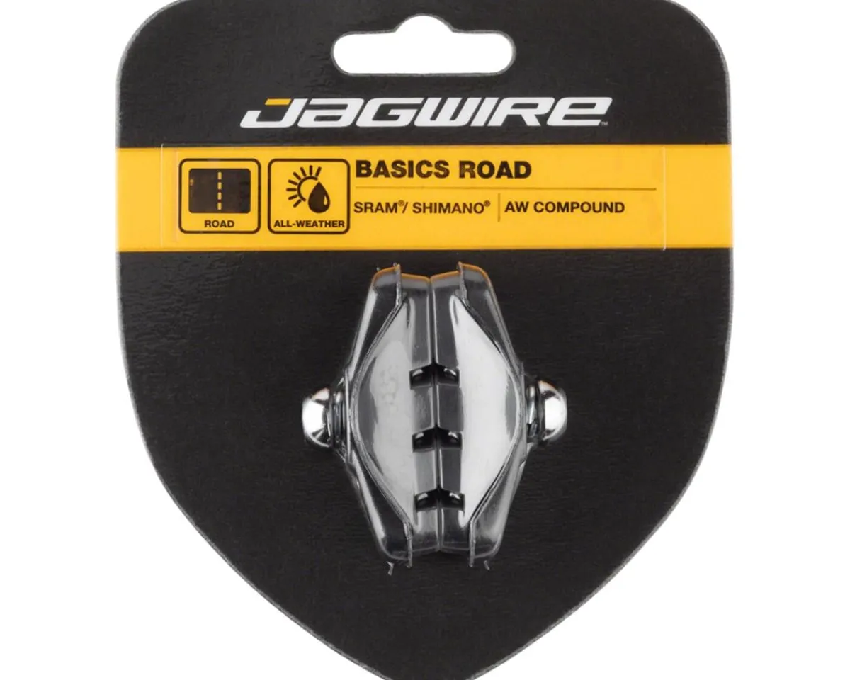 Jagwire Brakes|Basics Road Molded Brake Pads (Black) (Threaded) (1 Pair)