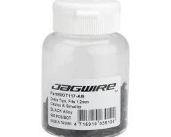 Jagwire Cables & Housing|Cable End Crimps (Black) (1.2mm) (Bottle of 500)