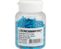 Jagwire Cables & Housing|Cable End Crimps (Blue) (1.8mm) (Bottle of 500)