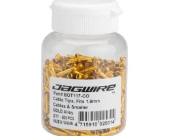 Jagwire Cables & Housing|Cable End Crimps (Gold) (1.8mm) (Bottle of 500)
