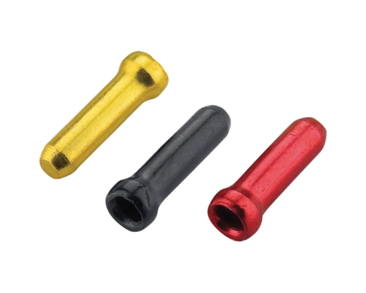 Jagwire Cables & Housing|1.8mm Cable End Crimps (Gold/Black/Red) (30)