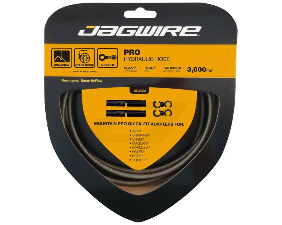 Jagwire Brakes|Cables & Housing|Mountain Pro Hydraulic Disc Hose Kit (Carbon Silver) (3000mm) (Braided) (Requires Mountain Pro Quick-Fit Kit)