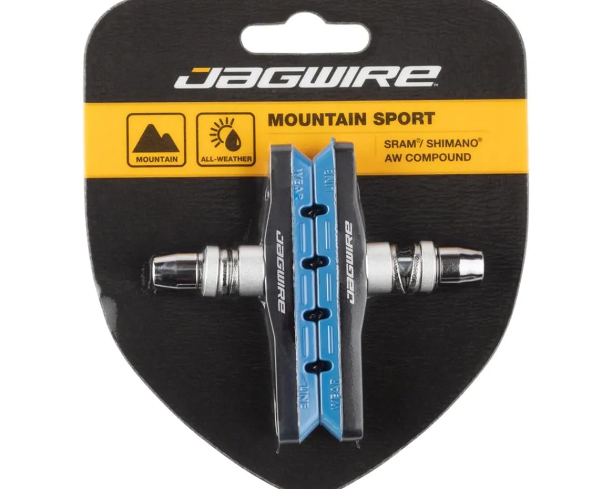 Jagwire Brakes|Mountain Sport V-Brake Pads (Blue) (1 Pair)
