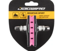 Jagwire Brakes|Mountain Sport V-Brake Pads (Pink) (1 Pair)