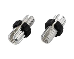 Jagwire Cables & Housing|M10 Slotted Alloy Adjusting Barrel (Silver/Black) (Bag/10)