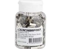 Jagwire Cables & Housing|Open End Caps (Chrome Plated) (5mm) (Bottle of 200)