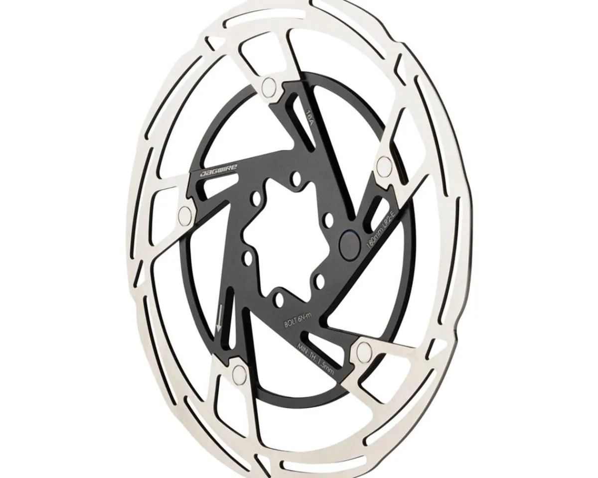 Jagwire Brakes|Pro LR2-E Ebike Disc Brake Rotor w/Magnet (Silver/Black) (6-Bolt) (180mm)