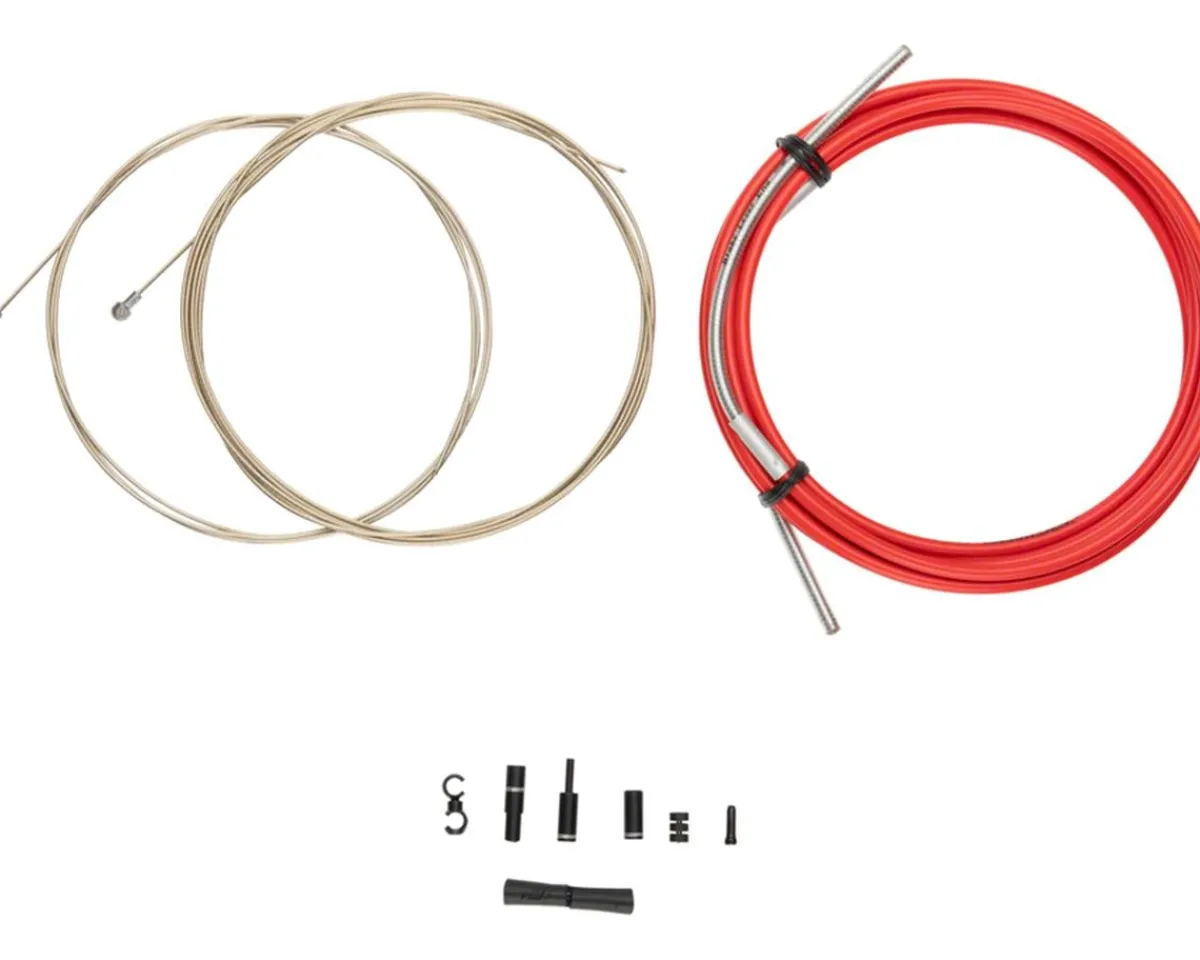 Jagwire Brakes|Cables & Housing|Road Pro Brake Cable Kit (Red) (Stainless) (1.5mm) (1500/2800mm) (w/ Housing)