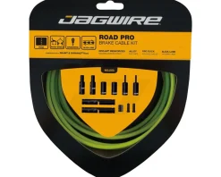 Jagwire Brakes|Cables & Housing|Road Pro Brake Cable Kit (Organic Green) (Stainless) (1.5mm) (1500/2800mm) (w/ Housing)