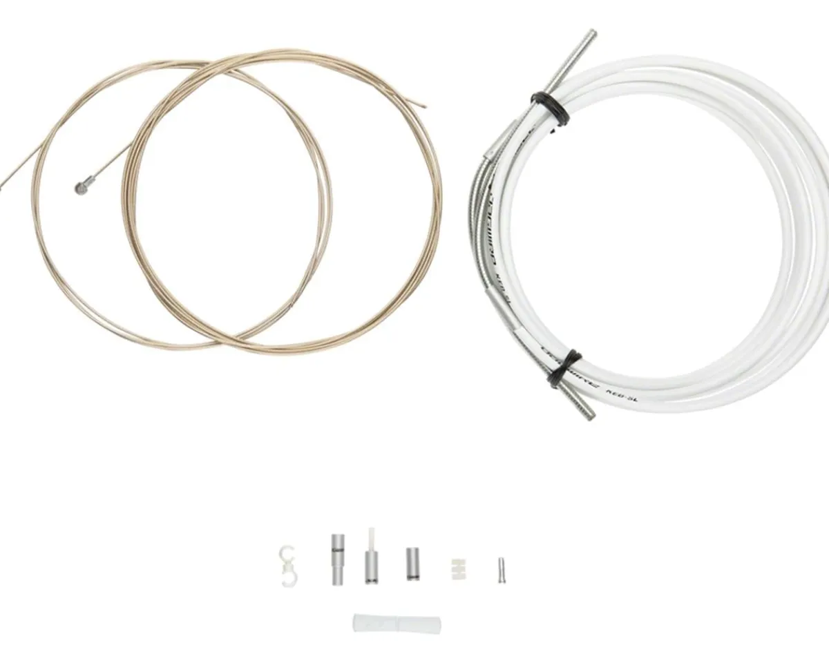 Jagwire Brakes|Cables & Housing|Road Pro Brake Cable Kit (White) (Stainless) (1.5mm) (1500/2800mm) (w/ Housing)