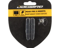 Jagwire Brakes|Road Pro S Brake Pad Inserts (Black/Red) (For Shimano/SRAM) (1 Pair) (Power Compound)