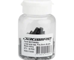 Jagwire Cables & Housing|Sealed Alloy End Caps (Black) (5mm) (Bottle of 50)