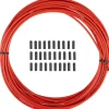 Jagwire Cables & Housing|Sport Derailleur Cable Housing (Red) (4mm) (10 Meters) (w/ Slick-Lube Liner)