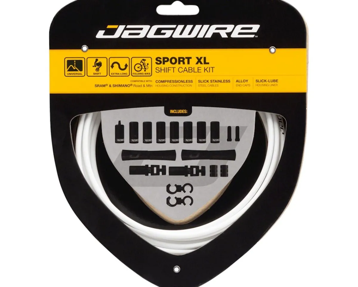 Jagwire Cables & Housing|Sport XL Shift Cable Kit (White) (For Shimano/SRAM)