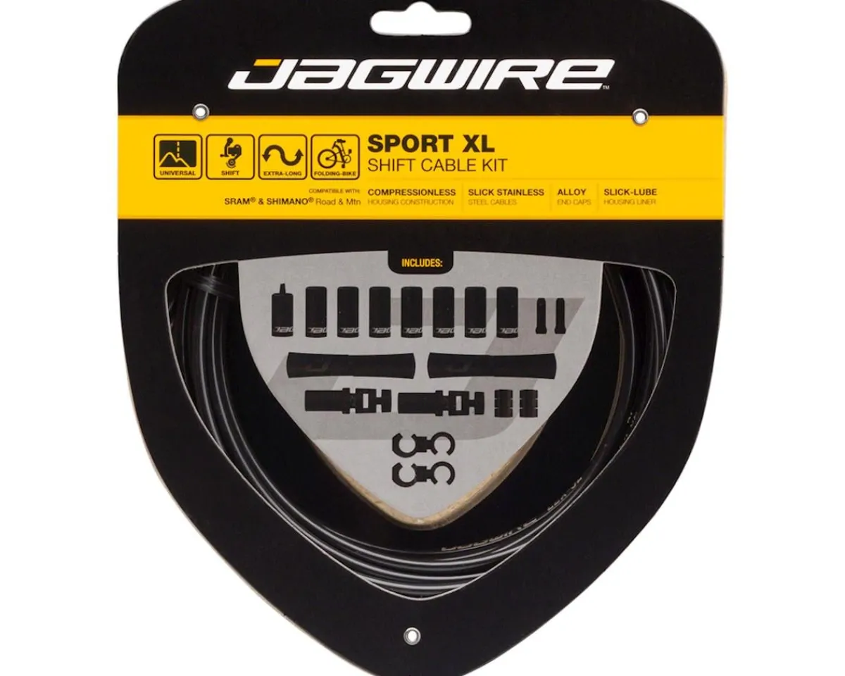 Jagwire Cables & Housing|Sport XL Shift Cable Kit (Black) (For Shimano/SRAM)