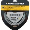 Jagwire Brakes|Cables & Housing|Universal Sport Brake Cable Kit (Braided White) (Stainless) (Road & Mountain) (1.5mm) (1350/2350mm) (w/ Housing)