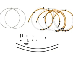 Jagwire Cables & Housing|2x Elite Link Shift Cable Kit (Gold) (For SRAM/Shimano) (w/Polished Ultra-Slick Cables)