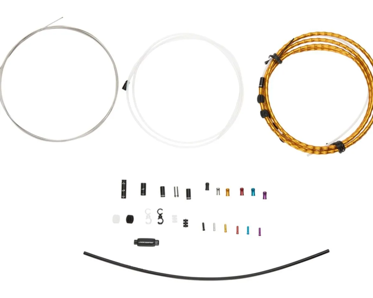 Jagwire Cables & Housing|1x Elite Link Shift Cable Kit (Gold) (For SRAM/Shimano) (w/Polished Ultra-Slick Cable)