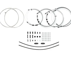 Jagwire Cables & Housing|2x Elite Link Shift Cable Kit (Grey) (For SRAM/Shimano) (w/Polished Ultra-Slick Cables)