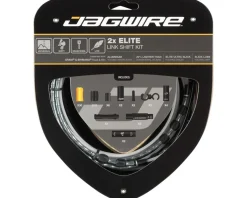 Jagwire Cables & Housing|2x Elite Link Shift Cable Kit (Grey) (For SRAM/Shimano) (w/Polished Ultra-Slick Cables)