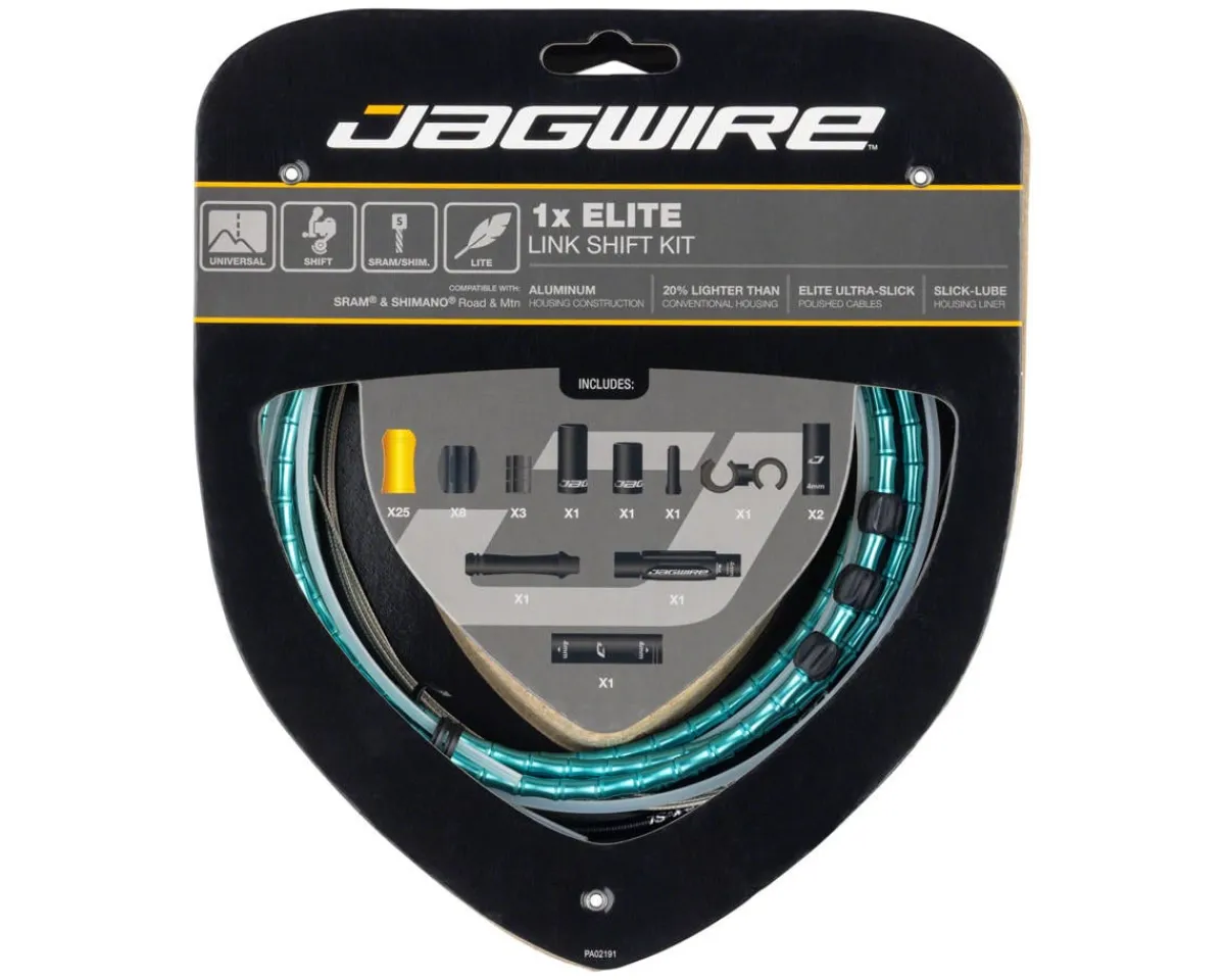 Jagwire Cables & Housing|1x Elite Link Shift Cable Kit (Celeste) (For SRAM/Shimano) (w/Polished Ultra-Slick Cable)
