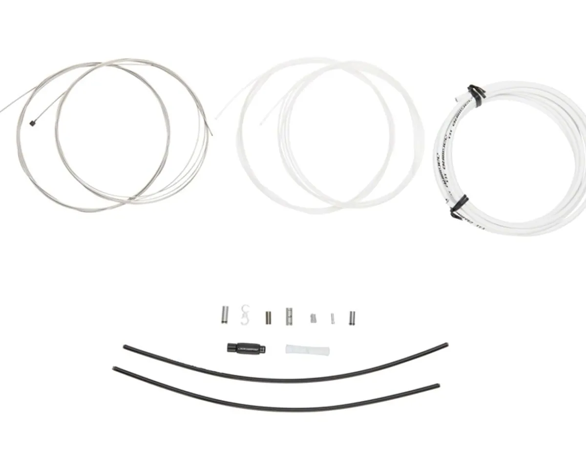 Jagwire Cables & Housing|2x Elite Sealed Shift Cable Kit (White) (1.1mm) (2300mm) (Cables, Liners, & Housing)
