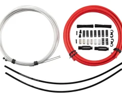 Jagwire Cables & Housing|2x Elite Sealed Shift Cable Kit (Red) (1.1mm) (2300mm) (Cables, Liners, & Housing)