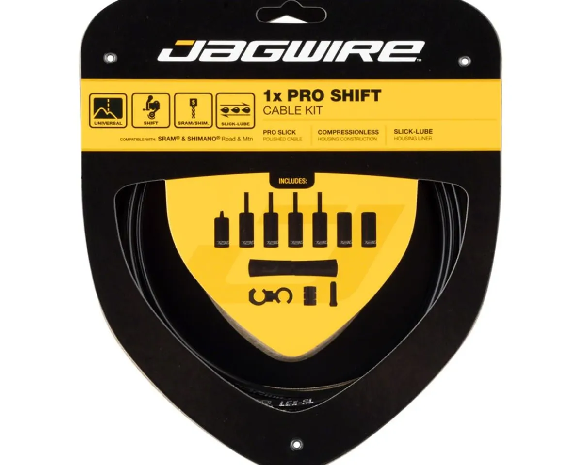 Jagwire Cables & Housing|1x Pro Shift Kit (Black) (For Shimano/SRAM) (Mountain & Road) (1.1mm) (2800mm) (Cable & Housing)