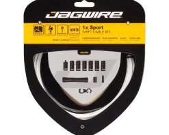 Jagwire Cables & Housing|1x Sport Shift Cable Kit (White) (For Shimano/SRAM) (Mountain & Road) (1.1mm) (2300mm) (Cable & Housing)