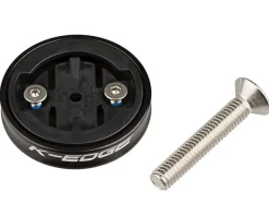 K-Edge Bike Computers|Mounts & Handlebar Accessories|Gravity Stem Cap Mount for Garmin Devices (Black)