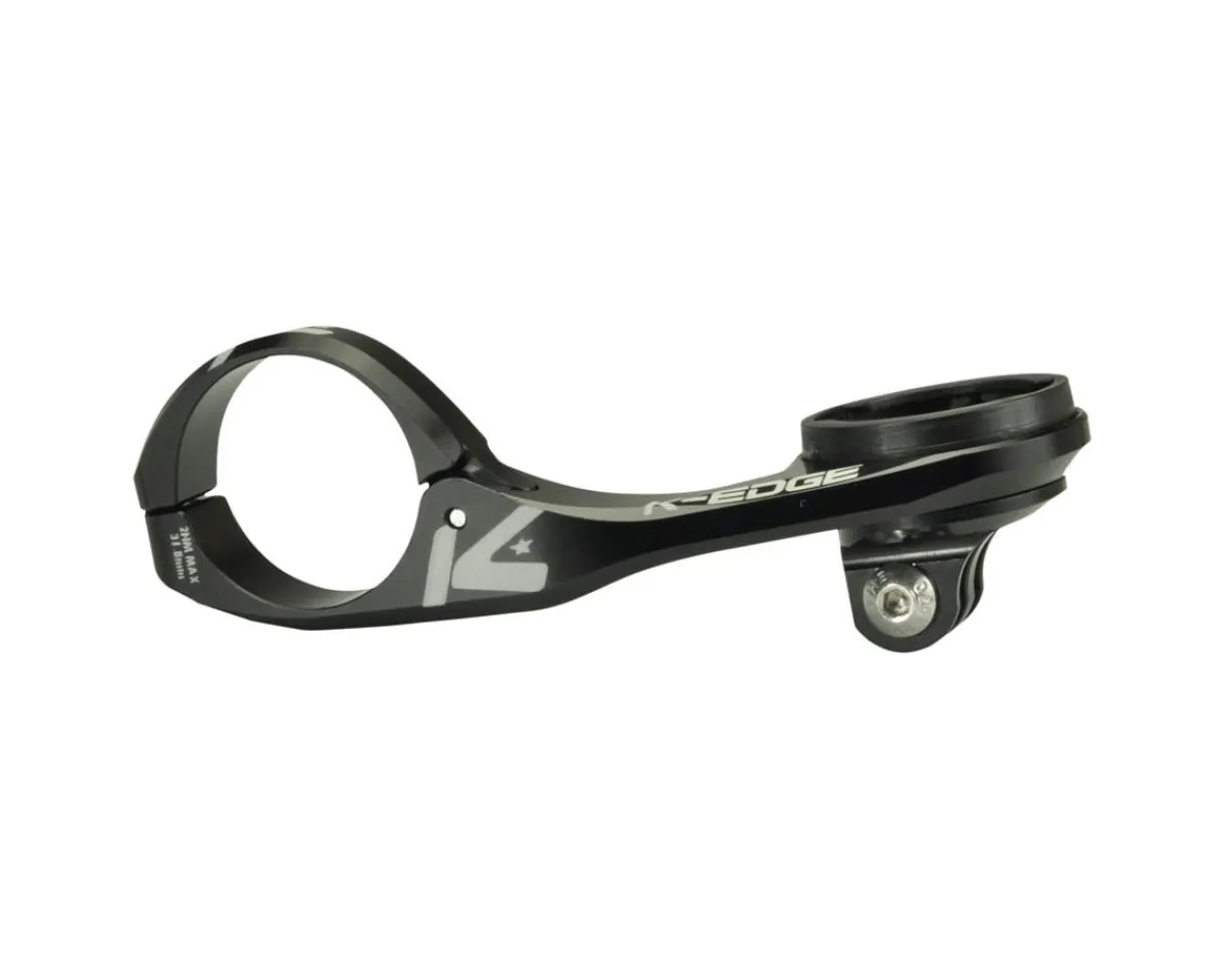 K-Edge Bike Computers|Mounts & Handlebar Accessories|Max Combo Mounts (Black) (31.8mm) (w/ GoPro-Style Mount) (Max) (Garmin Insert)